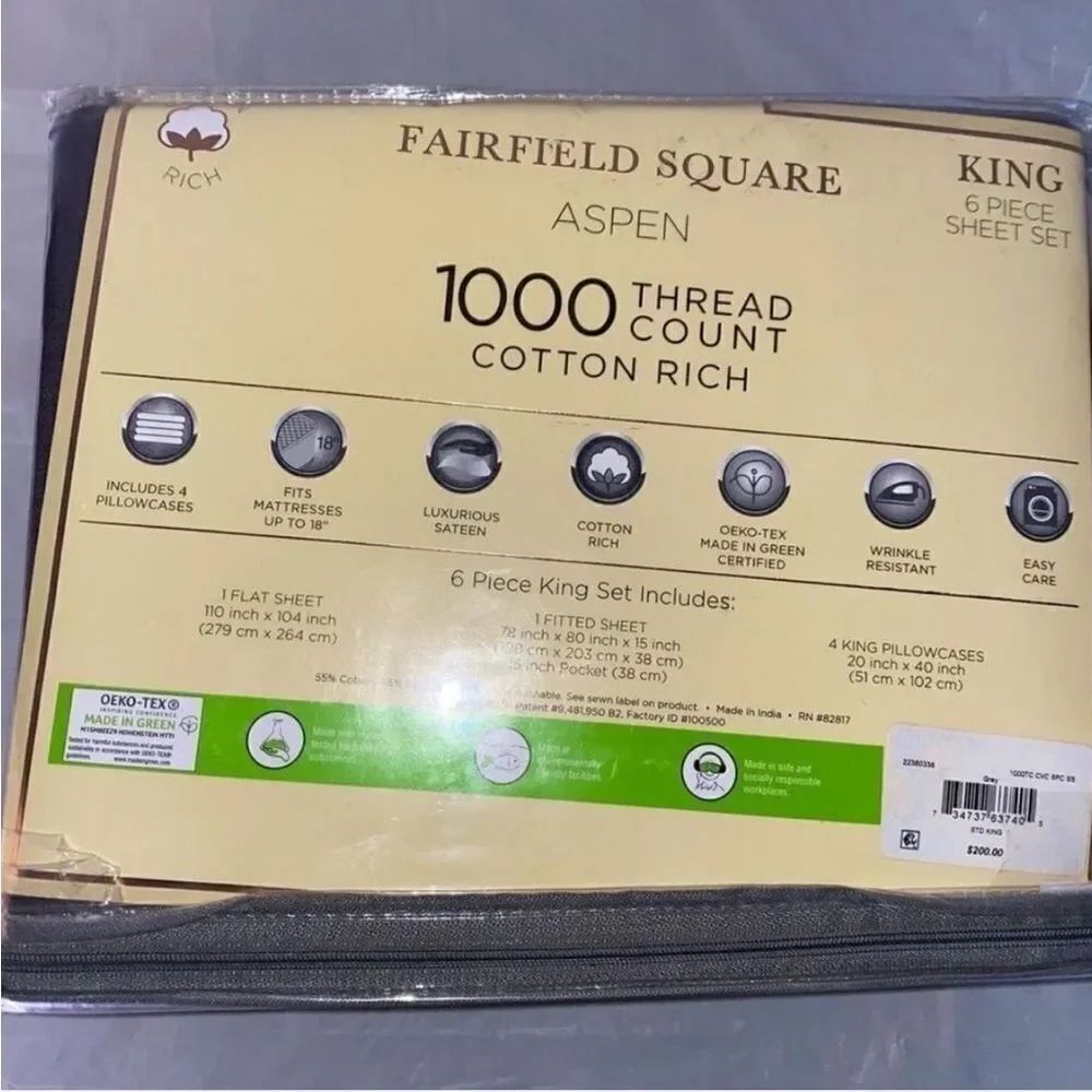 FAIRFIELD SQUARE ASPEN 6 Piece King Set
